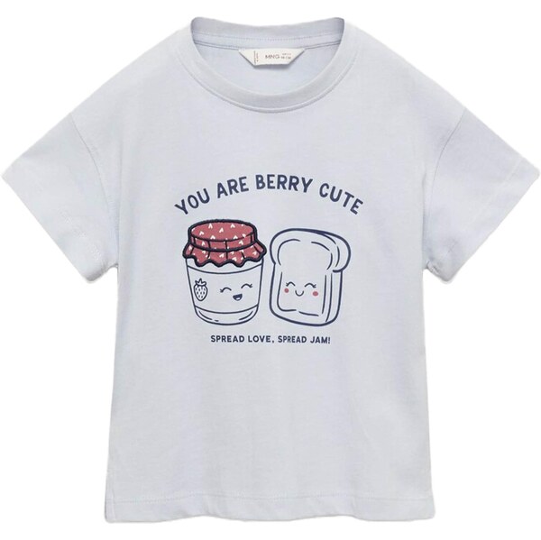 MANGO KIDS Tričko FOOD námornícka modrá / svetlomodrá / farba lesného 65882908