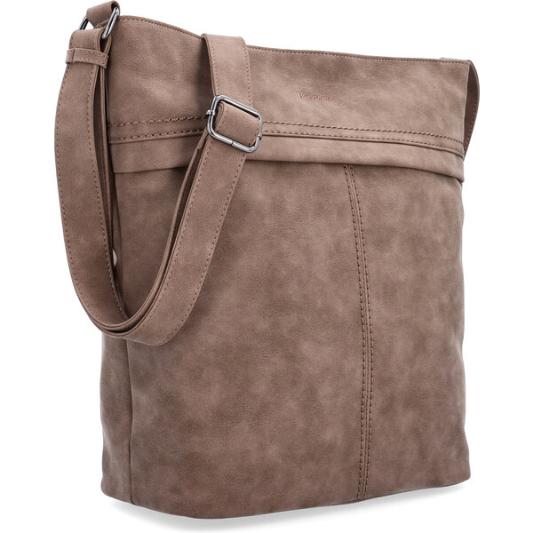 Kabelka zo syntetickej kože crossbody Tangerin hnedá 1108 H 65164604