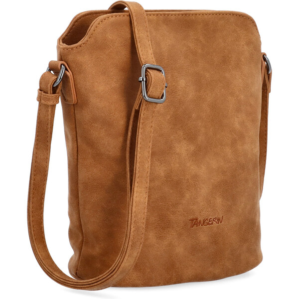 Kabelka zo syntetickej kože crossbody Tangerin koňaková 1107 KO 65164613