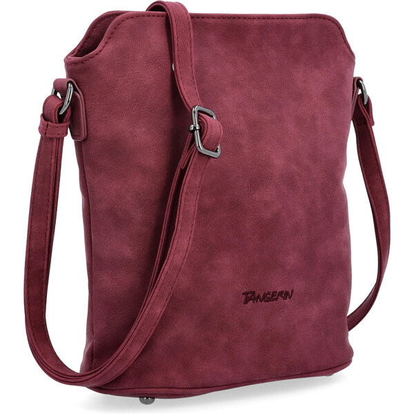 Kabelka zo syntetickej kože crossbody Tangerin vínová 1107 BO 65164615