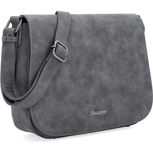 Kabelka zo syntetickej kože crossbody Tangerin sivá 1115 ANT 65164584