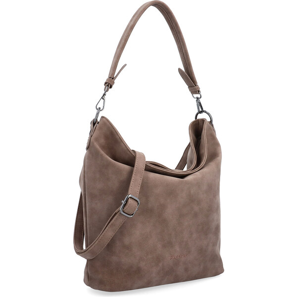 Kabelka zo syntetickej kože cez rameno Tangerin hnedá 1103 H 65164627