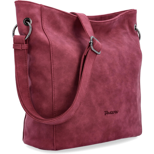 Kabelka zo syntetickej kože crossbody Tangerin vínová 1105 BO 65164621