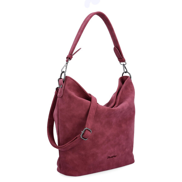 Kabelka zo syntetickej kože cez rameno Tangerin vínová 1103 BO 65164628