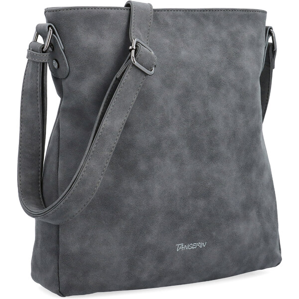 Kabelka zo syntetickej kože crossbody Tangerin sivá 1101 ANT 65164638