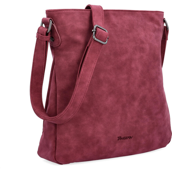Kabelka zo syntetickej kože crossbody Tangerin vínová 1101 BO 65164637