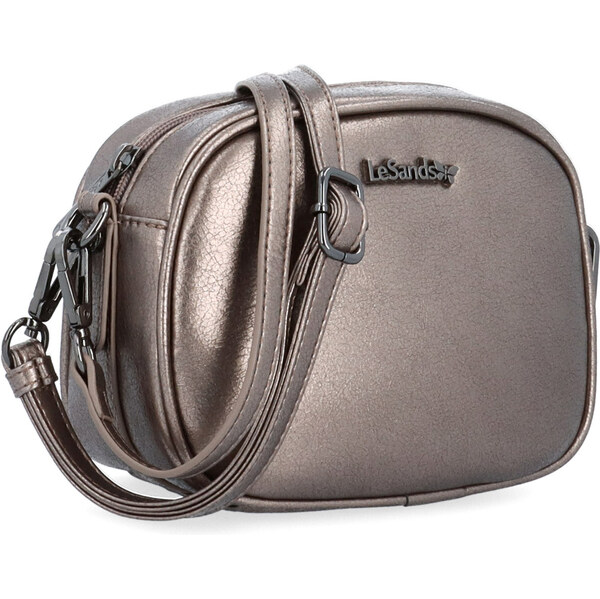 Kabelka zo syntetickej kože crossbody Le Sands bronzová 4370 BR 65169200