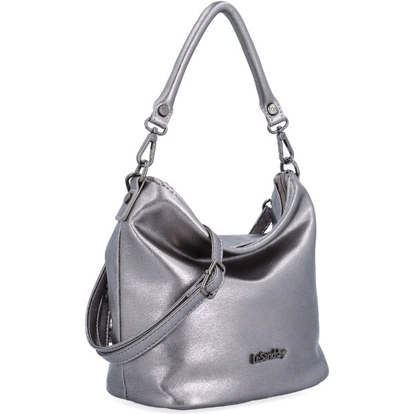 Kabelka zo syntetickej kože cez rameno Le Sands strieborná 4368 TI 65169204