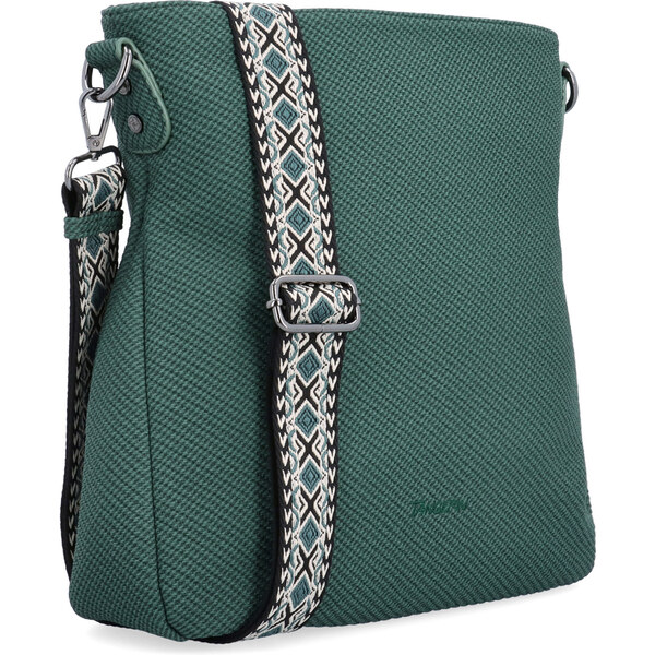 Kabelka zo syntetickej kože crossbody Tangerin zelená 4366 ZE 65169211