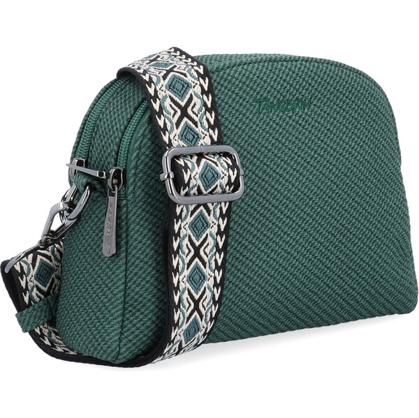 Kabelka zo syntetickej kože crossbody Tangerin zelená 4365 ZE 65169215