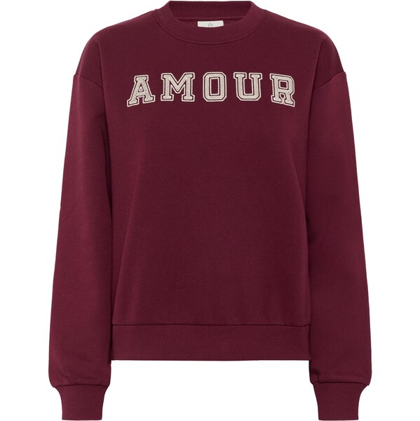 Kaffe Mikina KAElenora svetlosivá / vínovo červená / čierna 65650313