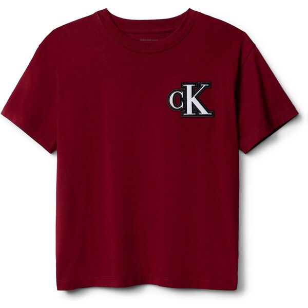 Calvin Klein Jeans Tričko bordová / čierna / biela 65175701