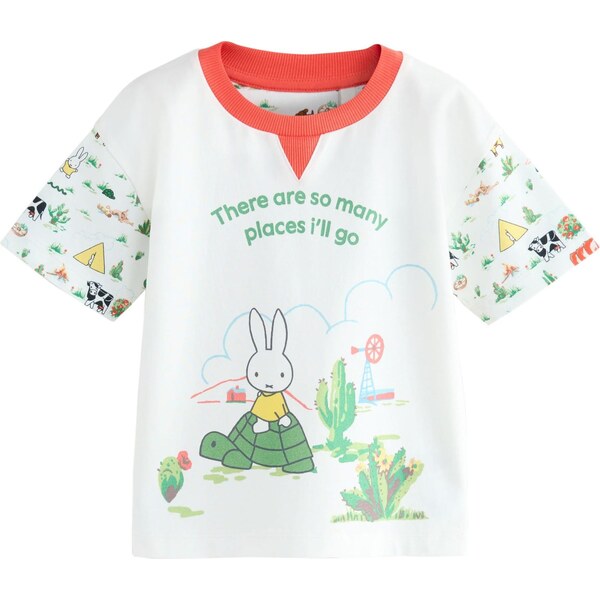 Next Tričko žltá / zelená / koralová / biela 65887784