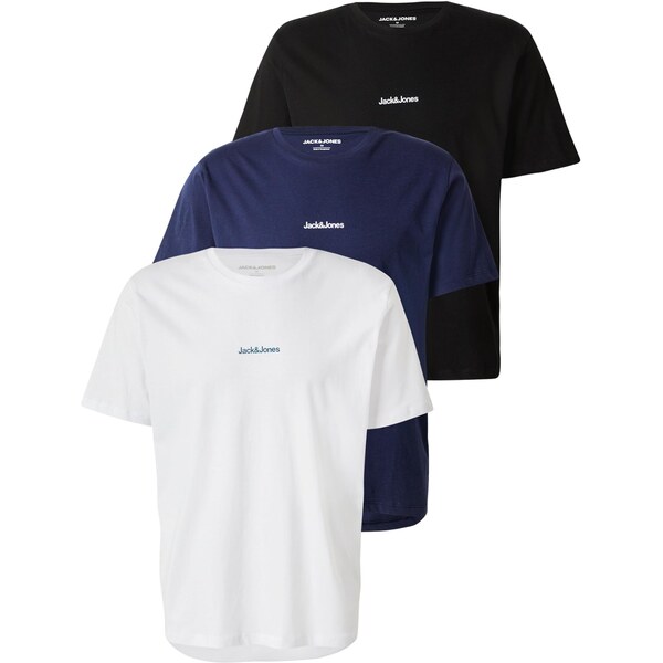 JACK & JONES Tričko JJMINE námornícka modrá / žltá / čierna / biela 65175717