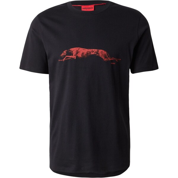 HUGO Tričko Didug červená / čierna 65175737