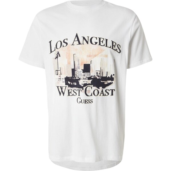 GUESS Tričko marhuľová / čierna / biela 65175748