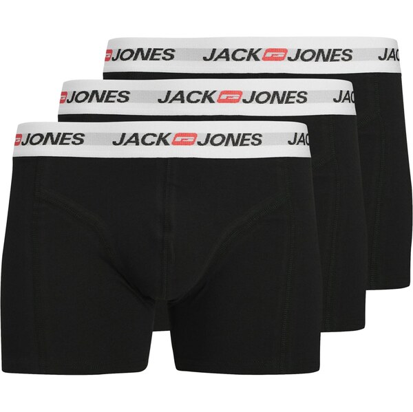JACK & JONES Boxerky JACCORP červená / čierna / biela 65175767