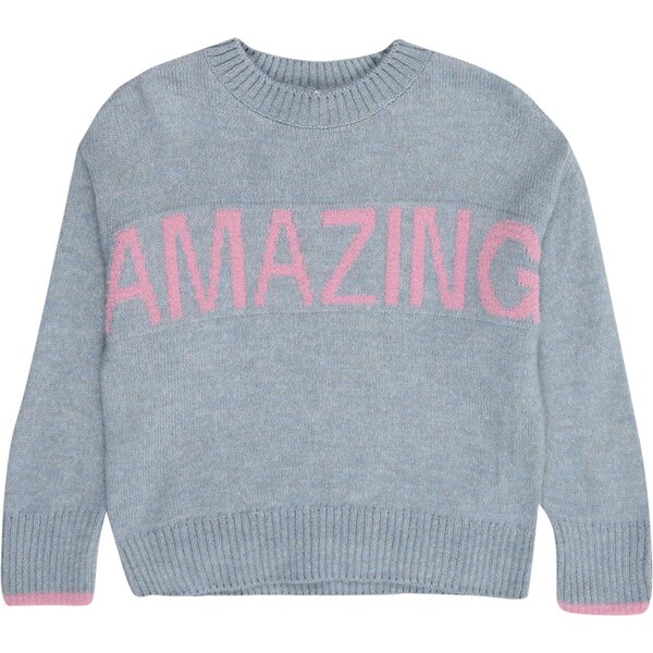 Only Mini Sveter KMGAMOUR modrosivá / svetloružová 65922250