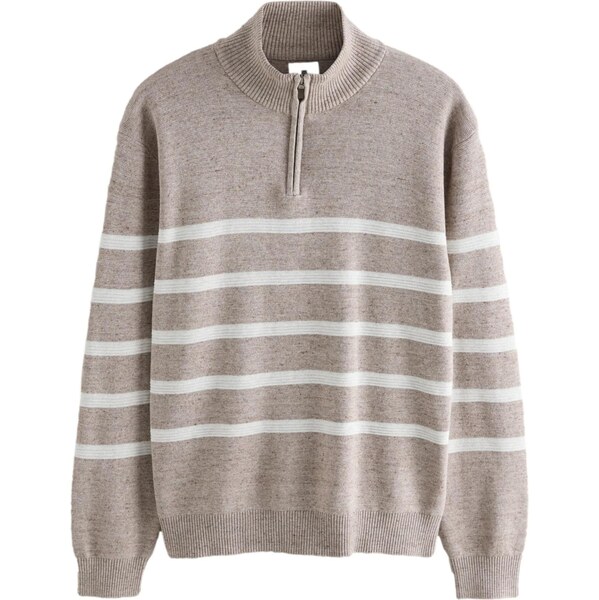 Next Sveter béžová / biela 65660168