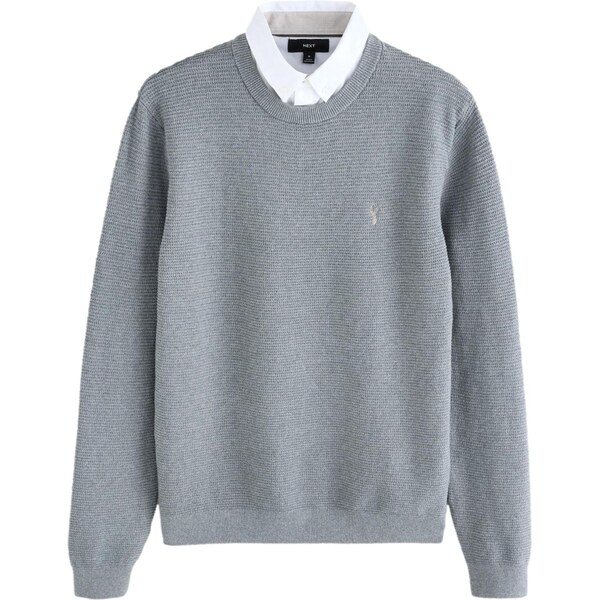 Next Sveter sivá / biela 65660627
