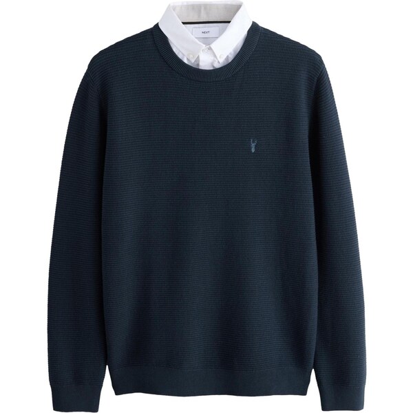 Next Sveter námornícka modrá / biela 65660612