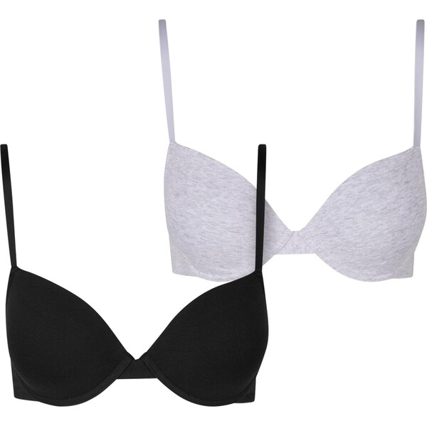 Urban Classics Podprsenka svetlosivá / čierna 65979680