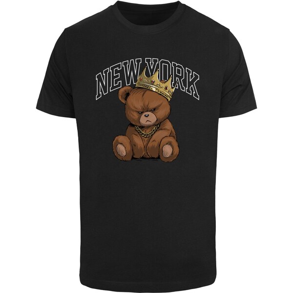 Mister Tee Tričko NY Crowned Bear hnedá / čierna / biela 65875226