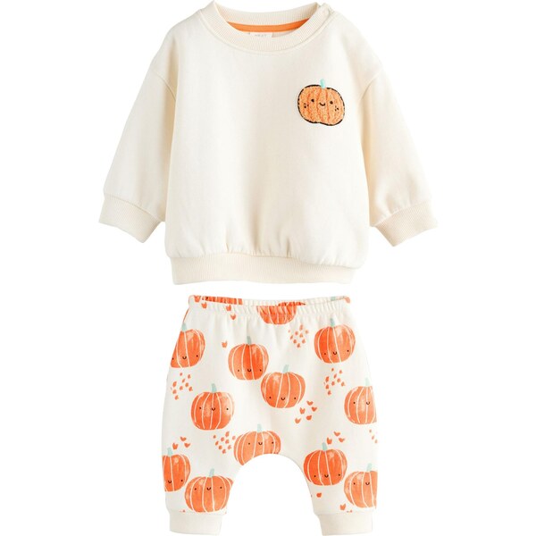 Next Set Halloween oranžová / čierna / biela 65992733