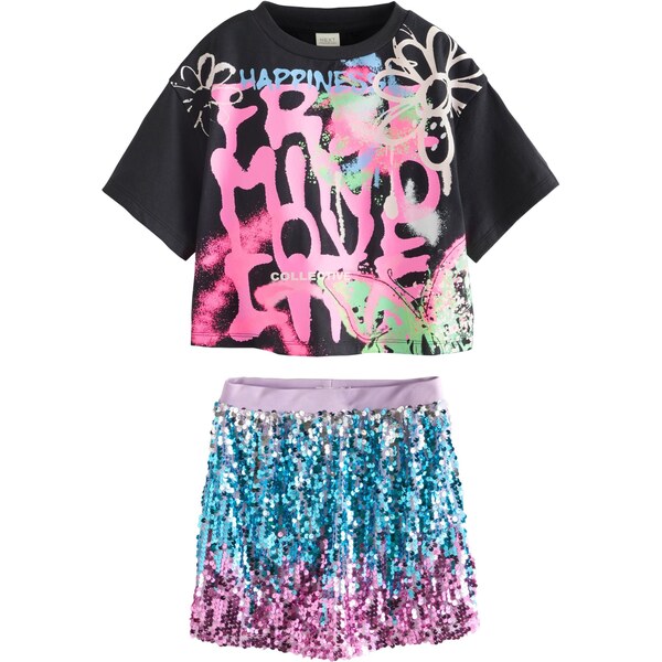 Next Set azúrová / svetlozelená / ružová / čierna 65884477