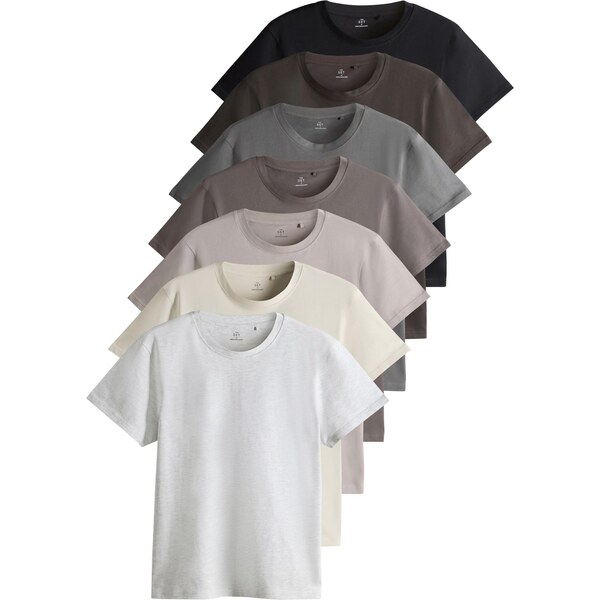 The Set Tričko sivá / tmavošedá / farby bahna / čadičová / sivobéžová 65660329