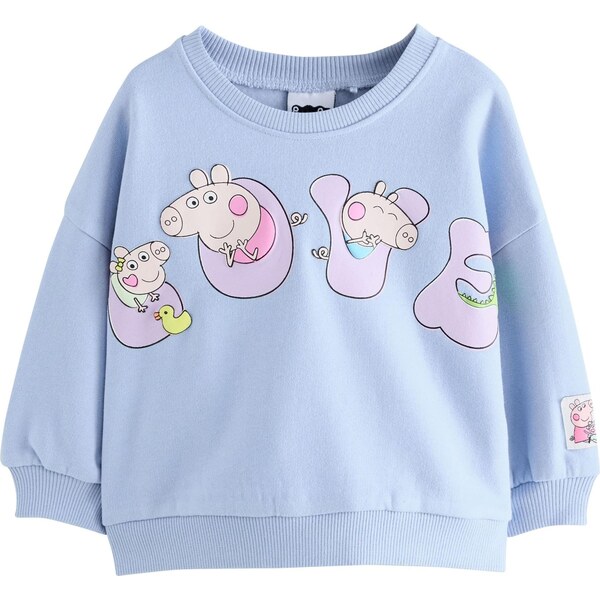 Next Mikina Peppa Pig svetlomodrá / žltá / púdrová / eozín 65888071