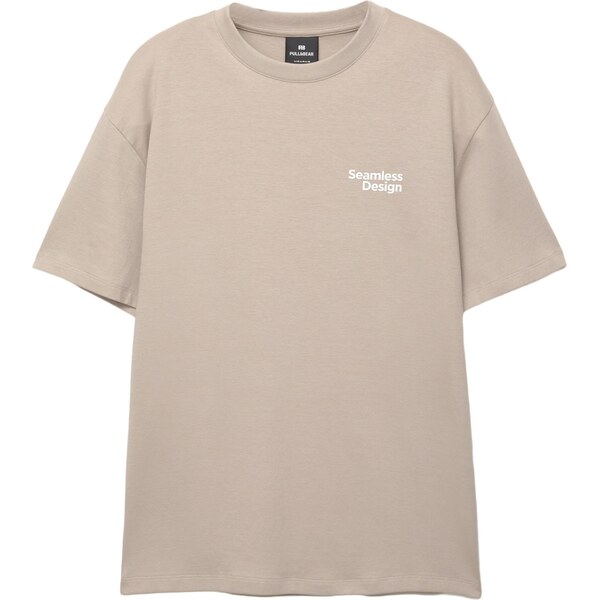 Pull&Bear Tričko piesková / sivá / antracitová / biela 65475212