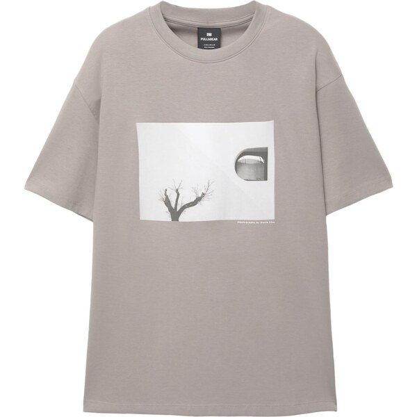 Pull&Bear Tričko sivá / tmavosivá / čierna 65475220