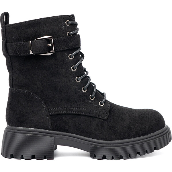 Shelvt Black workers with buckle and lacing 65184976