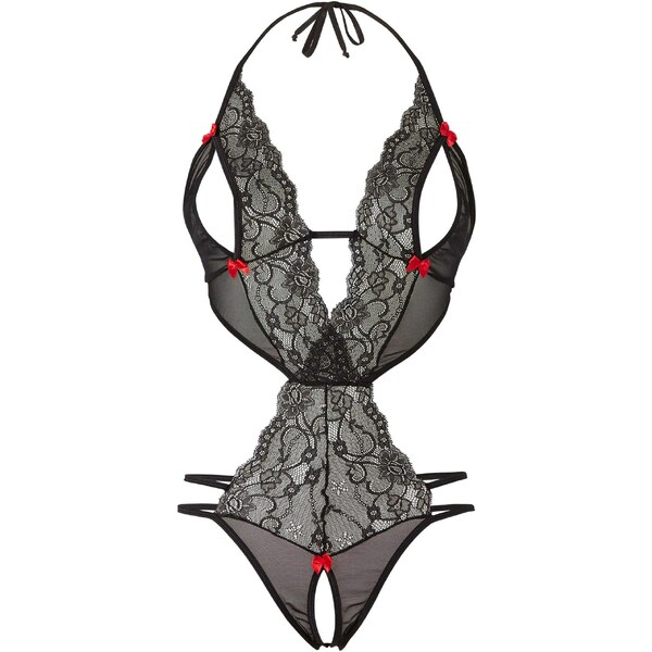 bonprix Body s prestrihmi, farba čierna 46547492