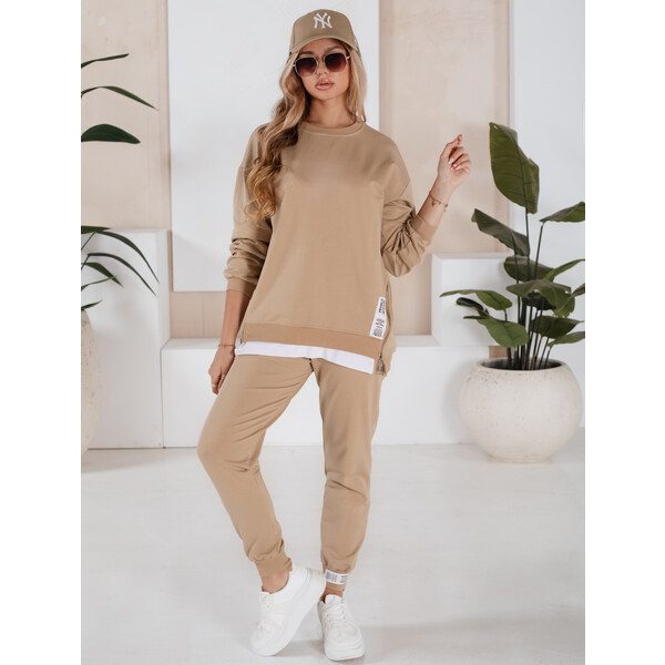 BASIC Béžová súprava mikiny a legín TORONTO AY0954 46638936