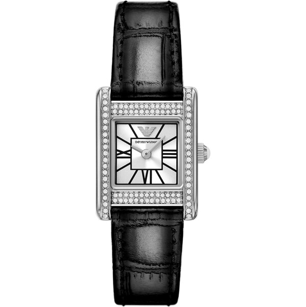 Emporio Armani Analógové hodinky čierna / strieborná 65877577