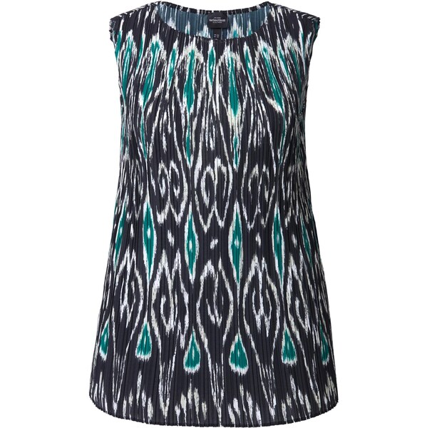 Ulla Popken Top nefritová / čierna / biela 65655018