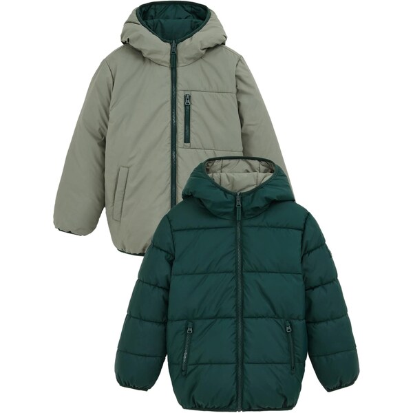 WE Fashion Prechodná bunda tmavozelená 65883019