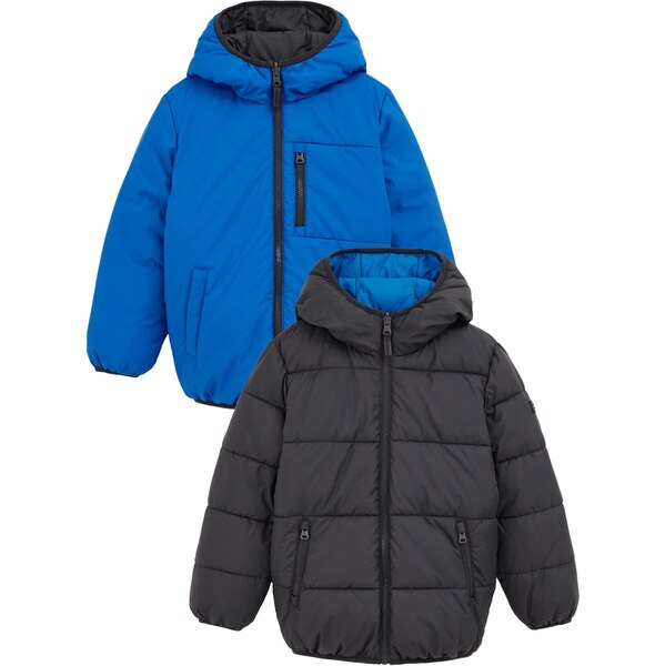 WE Fashion Prechodná bunda modrá / tmavosivá 65883020