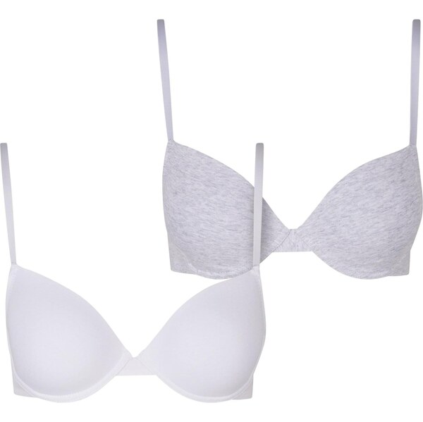 Urban Classics Podprsenka sivá melírovaná / biela 65979675