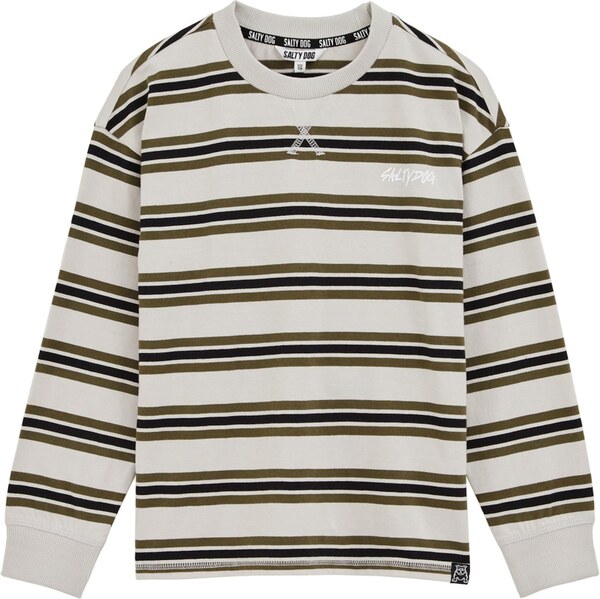 WE Fashion Tričko tmavošedá / olivová / čierna / biela 65884073