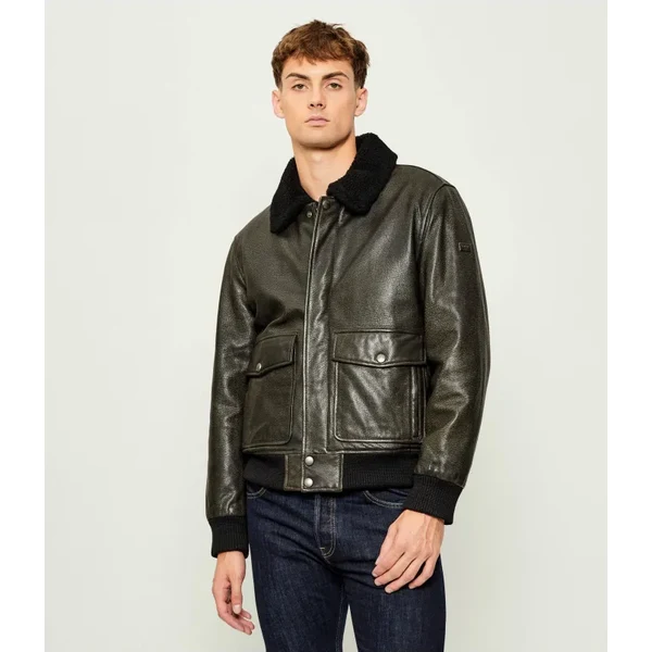 Joop! Jeans Kožená bunda Falko | regular fit | shearling 65185930