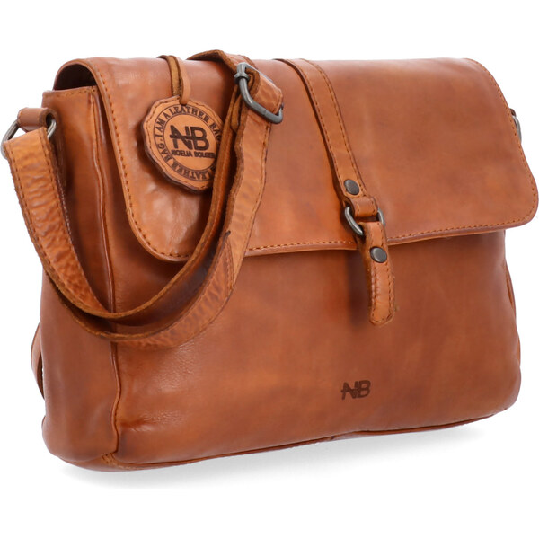 Kožená kabelka crossbody Noelia Bolger koňaková NB 2416 KO 65194896