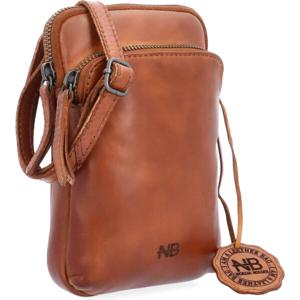 Kožená taška crossbody Noelia Bolger koňaková NB 2419 KO 65194886