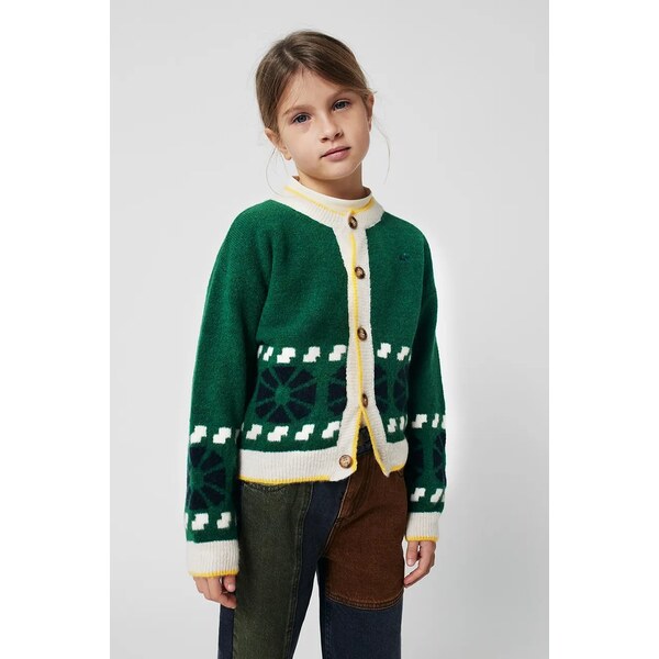 Detský kardigan s prímesou vlny Bobo Choses Kaleidoscope 65198381