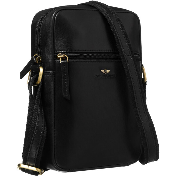 Peterson Čierna pánska kožená crossbody taška – elegantná klasika s 65199317
