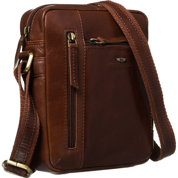 Hnedá pánska kožená crossbody taška Peterson – elegantná a praktická s 65199320