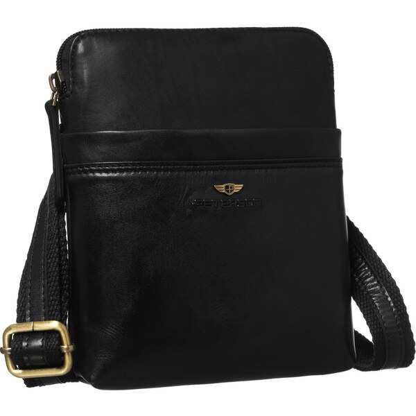 Peterson Štýlová pánska kožená taška cez plece čierna – praktická s 65199329