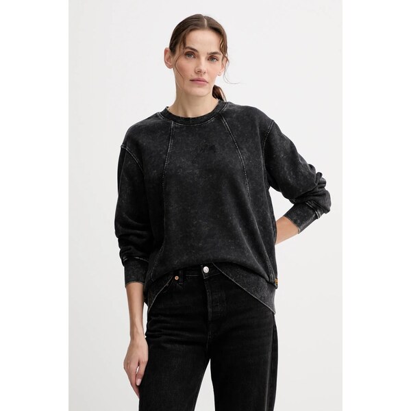 Bavlnená mikina G-Star Washed a line script 65201003